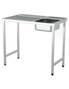 Fregadero montado con bastidor cuba a la derecha ECO 1200x550 mm