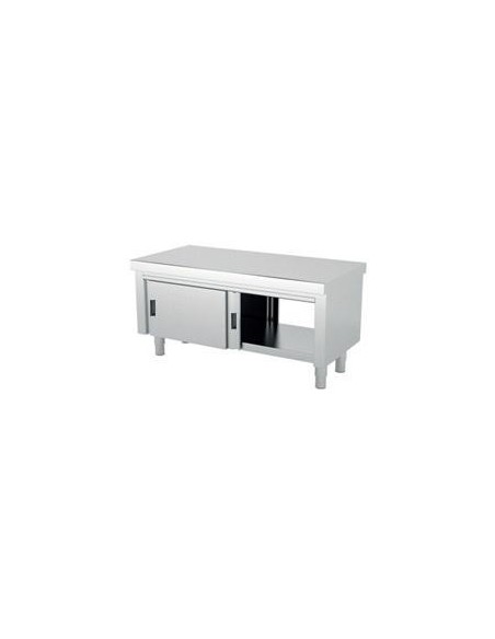 Mueble neutro central con puertas correderas pasantes, simple gama 600