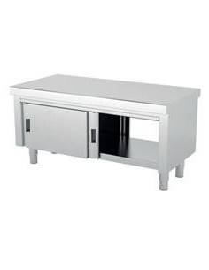 Mueble neutro central con puertas correderas pasantes, simple gama 700
