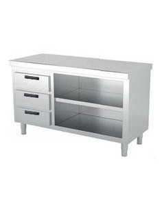 Mueble neutro central con hueco y cajones a la izquierda gama 700