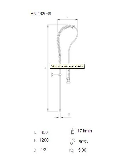 Grifo ducha sobremesa básico