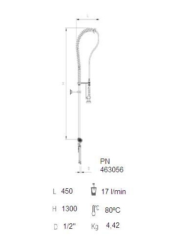 Grifo ducha sobremesa de dos aguas