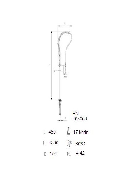 Grifo ducha sobremesa de dos aguas