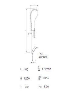Grifo ducha sobremesa dps aguas monomando codo 2