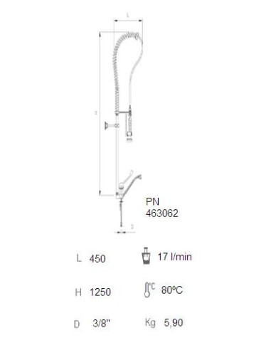 Grifo ducha sobremesa dps aguas monomando codo