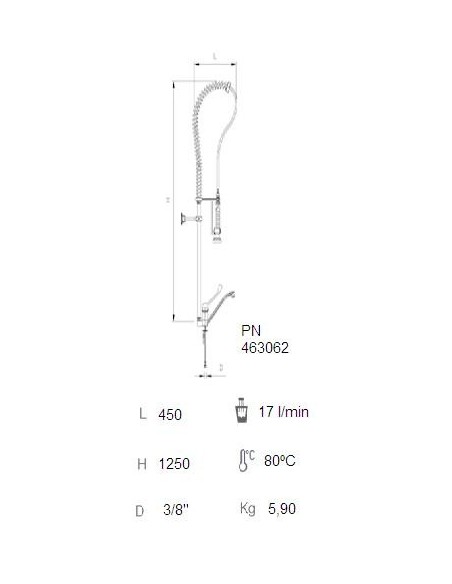 Grifo ducha sobremesa dps aguas monomando codo
