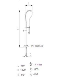 Grifo ducha sobremesa dos aguas 1/4 de vuelta 2