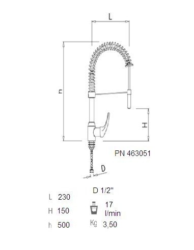 Grifo ducha doméstico con piña