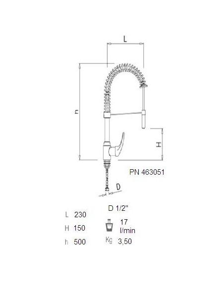 Grifo ducha doméstico con piña