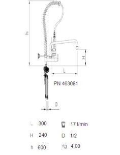 Gri ducha básico dos aguas extra bajo con caño 2