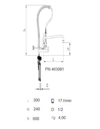 Gri ducha básico dos aguas extra bajo con caño
