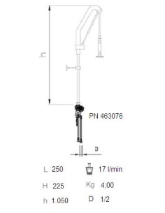Grifo ducha dos aguas modelo accionamiento extensible 2