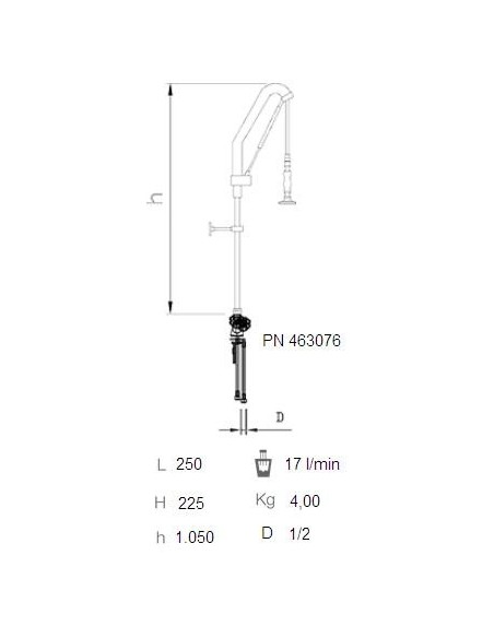 Grifo ducha dos aguas modelo accionamiento extensible