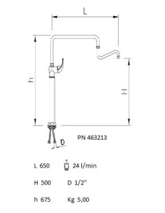 Grifo de columna orientable 2 aguas monomando 2