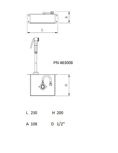 Ducha horno enrollable bajo-encimera
