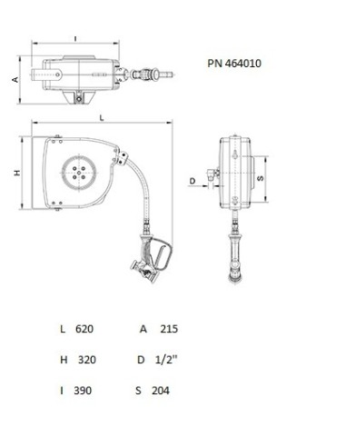 Grifo manguera enrollable serie profesional plus