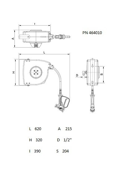 Grifo manguera enrollable serie profesional plus