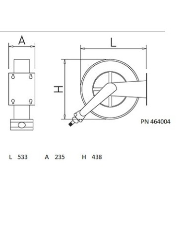 Grifo manguera enrollable serie inoxidable