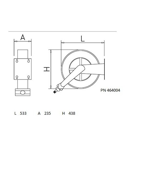 Grifo manguera enrollable serie inoxidable