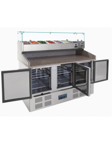 Mostrador preparación Polar ensaladas/pizzas 3 puertas