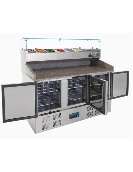 Mostrador preparación Polar ensaladas/pizzas 3 puertas