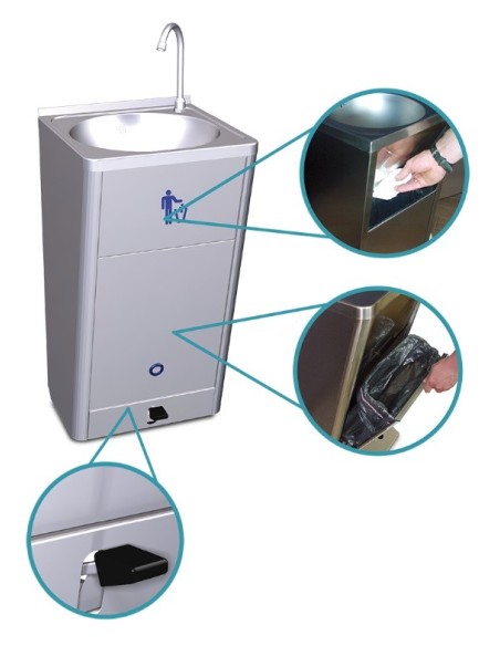 Lavamanos inox portátil autónomo de gran caudal FRICOSMOS