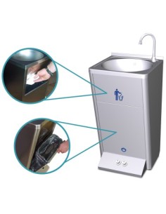 Lavamanos portátil autónomo automático de doble pulsador 2