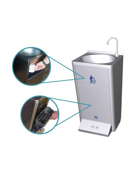 Lavamanos portátil autónomo automático de doble pulsador