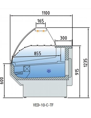 Vitrina Expositora Serie 10 SPEED Cristal Curvo (sin reserva)