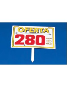 Cartel portaprecios frutas y verduras oferta, núm. recambiable