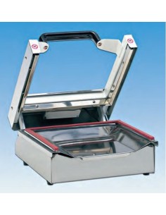 Máquina selladora en "U" con regulador de temperatura posición sobre mesa