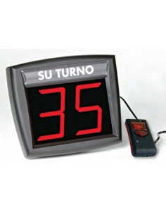 Indicador de turno visor de dos dígitos con mando a distancia