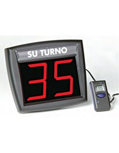 Indicador de turno visor de dos dígitos con mando a distancia