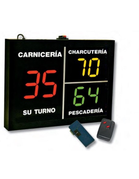 Indicador de turno visor 2+4 dígitos mando con cable
