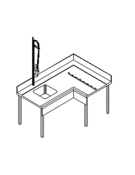 Mesa de prelavado con cargador en ángulo MCFD-1000 I