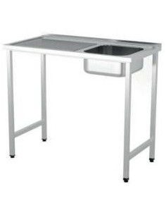 Fregadero montado con bastidor cuba a la derecha ECO 1000x550 mm