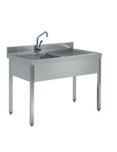 Fregadero desmontado cuba a la derecha 1000x600 mm