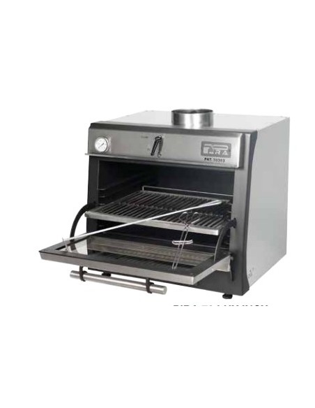 Horno de Brasa Pira 120 LUX Inox 1200 x 735 x 815 mm 150 Kg/h