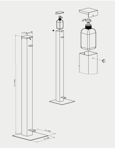 Dispensador de Gel con pedal - INOX 2