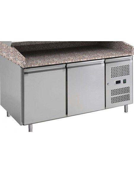 Mesas frías para preparación de pizzas con expositor de ingredientes 800 PZ-2600-TN (1510x800x1000 mm)