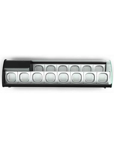 VITRINA REFRIGERADA 2 PISOS 8 BANDEJAS SUPERIORES 1438x395x340 MM