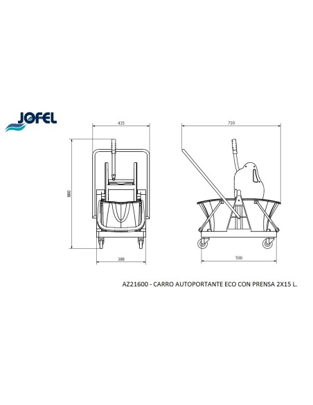 CARRO AUTOPORTANTE ECO CON PRENSA AZ21600