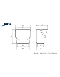 CUBETA DE 6 L. AZUL AZ29000Z 2