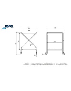 Carro Recolector Plegable Recogida de Ropa y 1 Saco AL99800 2