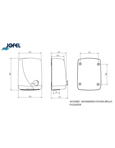 SECAMANOS FUTURA BRILLO. PULSADOR AA15000