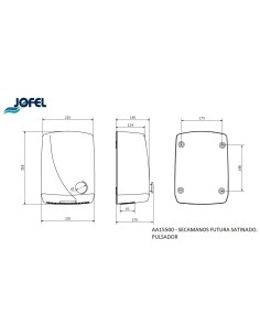 SECAMANOS FUTURA SATINADO PULSADOR AA15500 2