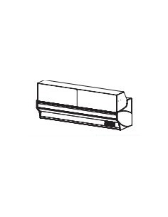 VITRINA EXPOSITORA MODULAR VE-10 CON RESERVA CRISTAL RECTO DOBLE 2995x2.34x 2,62 mm 2