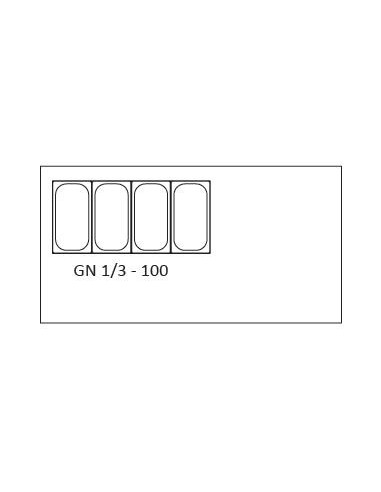 Mesa fría GN 1/1 Kebab 2 puertas