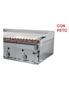 BARBACOA GAS PIEDRA VOLCÁNICA 1250X600X360 MM CON PARRILLA ELEVABLE DE ACERO INOXIDABLE 2