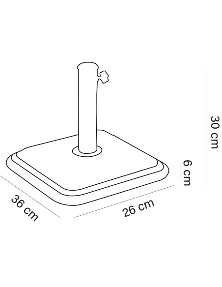 BASE PARASOL TH11 CEMENTO PINTADO